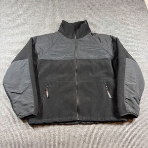 Cabelas Jacket Men's M Polartec Fleece Denali Black Full Zip Outdoor Gear